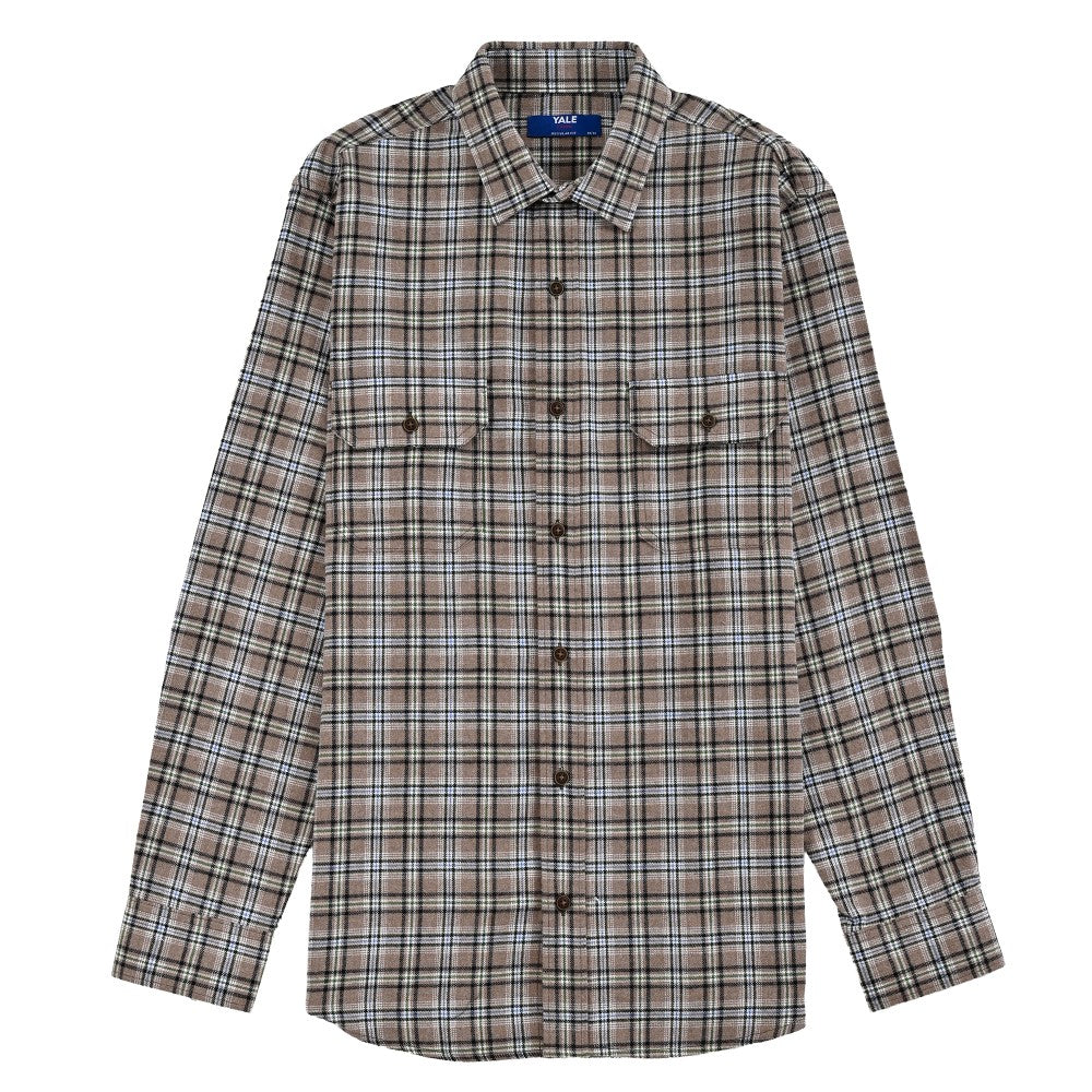 Camisa Yale Para Caballero Manga Larga Regular Fit 8199 Avellana