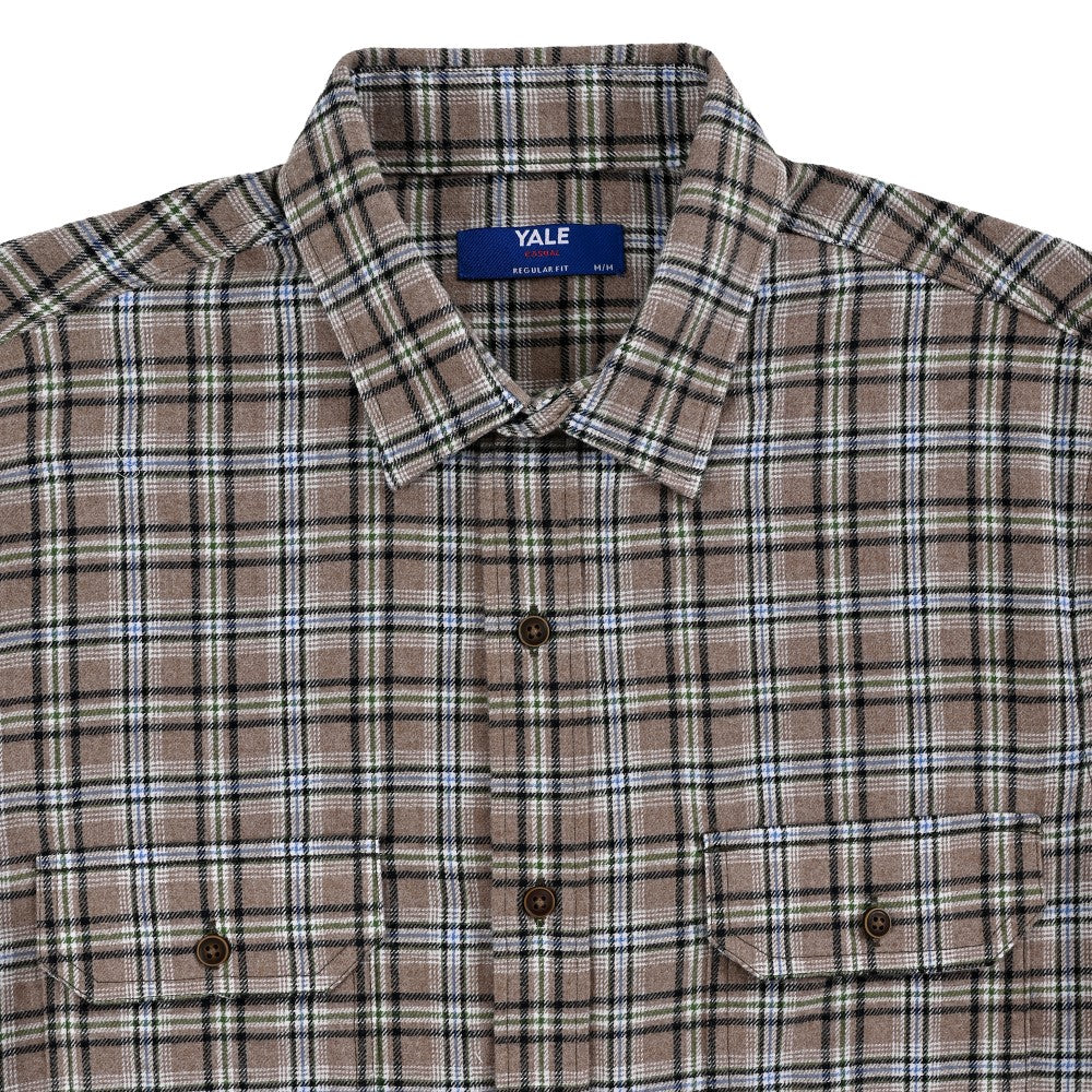 Camisa Yale Para Caballero Manga Larga Regular Fit 8199 Avellana