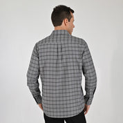 Camisa Yale Para Caballero Manga Larga Regular Fit 7912 Gris Oxford