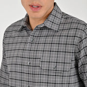 Camisa Yale Para Caballero Manga Larga Regular Fit 7912 Gris Oxford