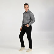 Camisa Yale Para Caballero Manga Larga Regular Fit 7912 Gris Oxford