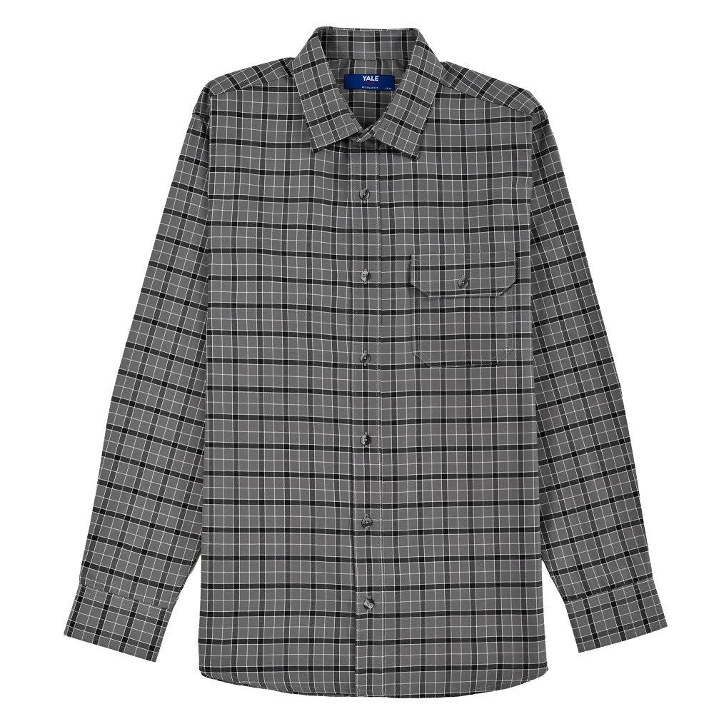 Camisa Yale Para Caballero Manga Larga Regular Fit 7912 Gris Oxford