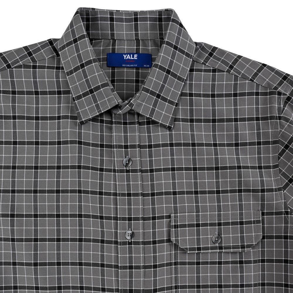 Camisa Yale Para Caballero Manga Larga Regular Fit 7912 Gris Oxford