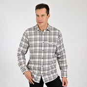Camisa Yale Para Caballero Manga Larga Regular Fit 8039 Beige