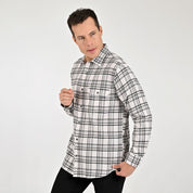 Camisa Yale Para Caballero Manga Larga Regular Fit 8039 Beige