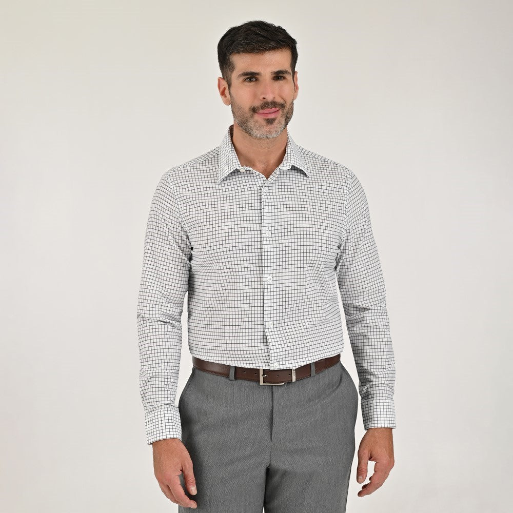Camisa Yale Para Caballero Manga Larga Regular Fit 7928 Blanco