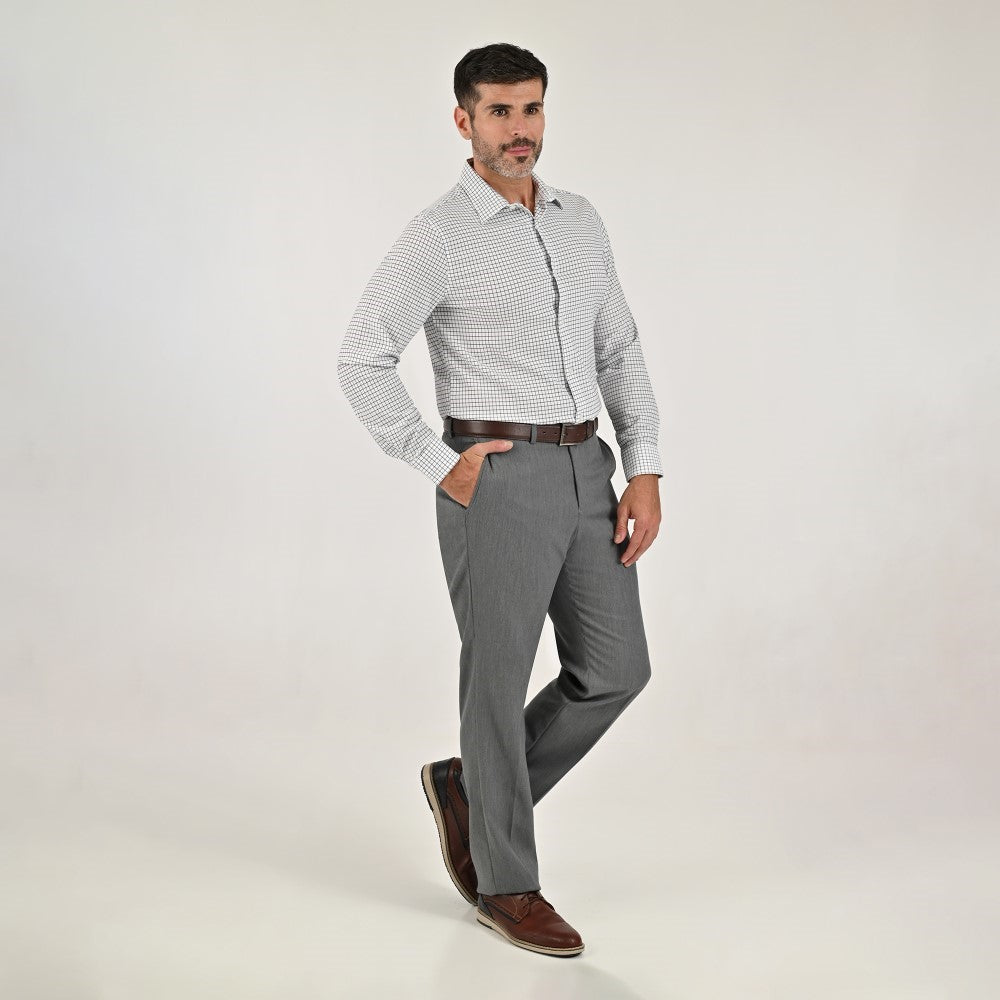 Camisa Yale Para Caballero Manga Larga Regular Fit 7928 Blanco
