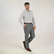 Camisa Yale Para Caballero Manga Larga Regular Fit 7928 Blanco