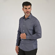 Camisa Yale Para Caballero Manga Larga Regular Fit 7928 Azul Marino