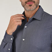 Camisa Yale Para Caballero Manga Larga Regular Fit 7928 Azul Marino