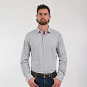 Camisa Yale Para Caballero Manga Larga Regular Fit 7929 Gris Oxford