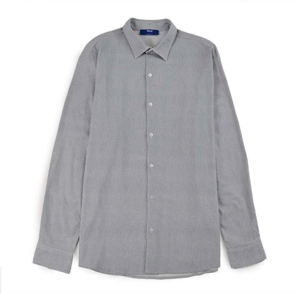 Camisa Yale Para Caballero Manga Larga Regular Fit 7929 Gris Oxford