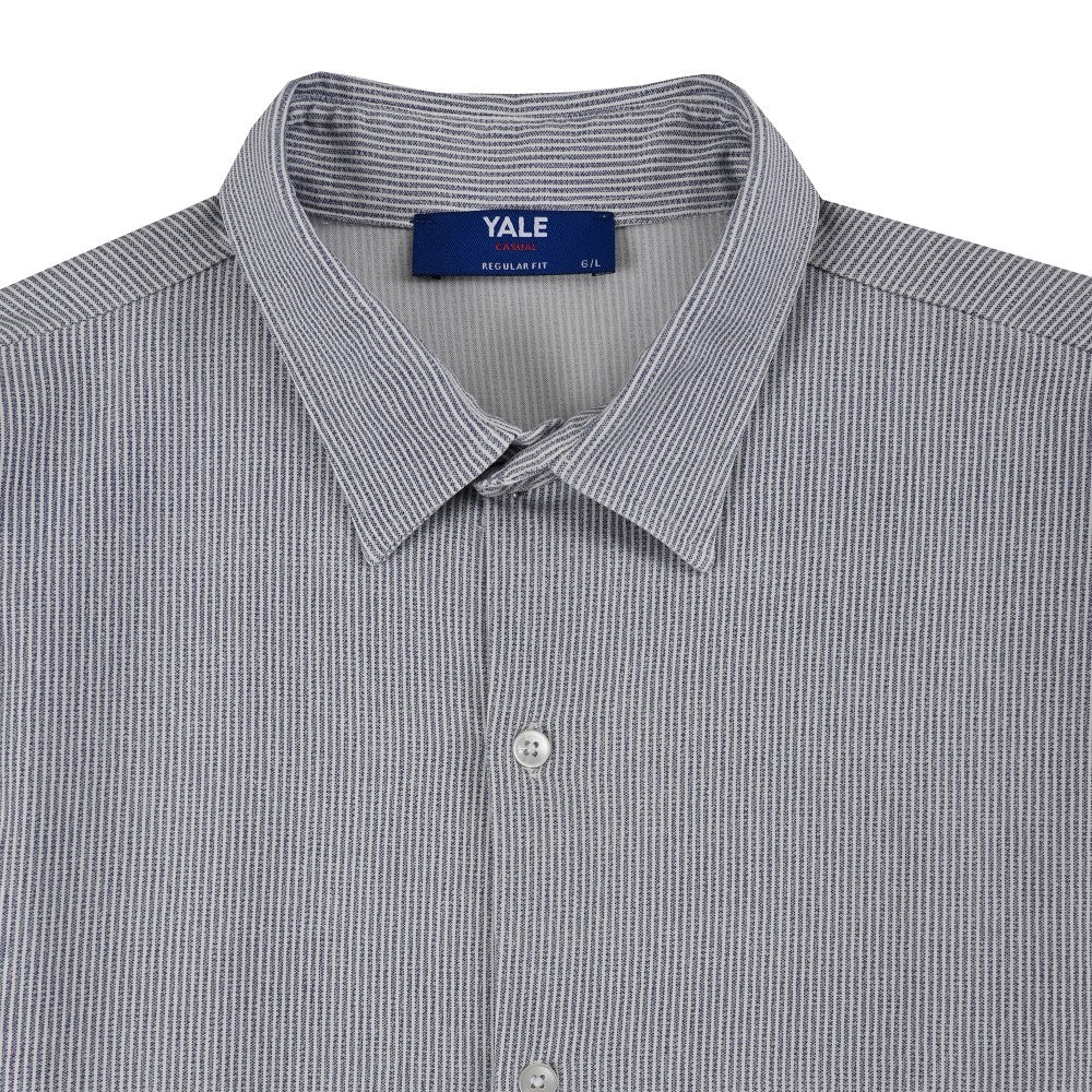Camisa Yale Para Caballero Manga Larga Regular Fit 7929 Gris Oxford