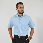 Camisa casual Yale Regular Fit Manga corta 7559 Azul Turqueza
