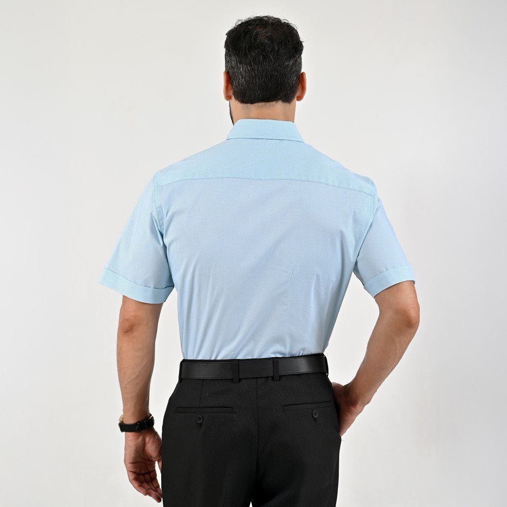 Camisa casual Yale Regular Fit Manga corta 7559 Azul Turqueza