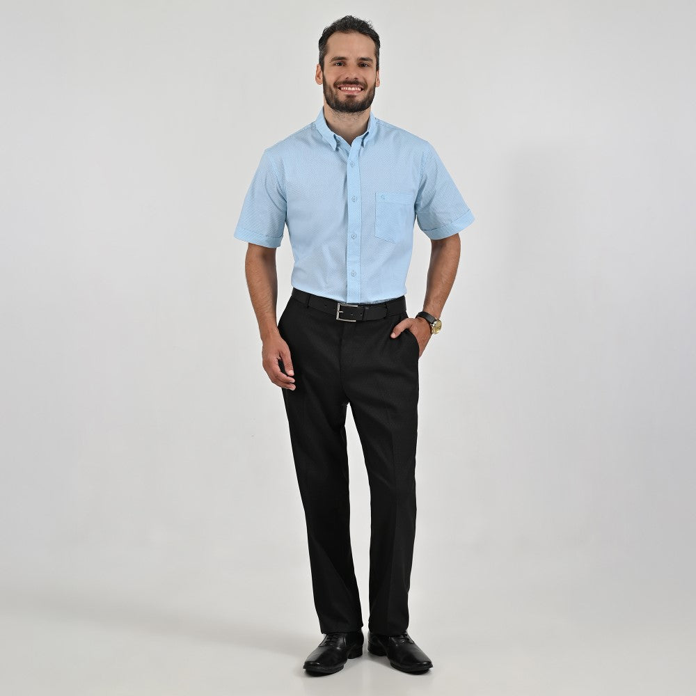 Camisa casual Yale Regular Fit Manga corta 7559 Azul Turqueza