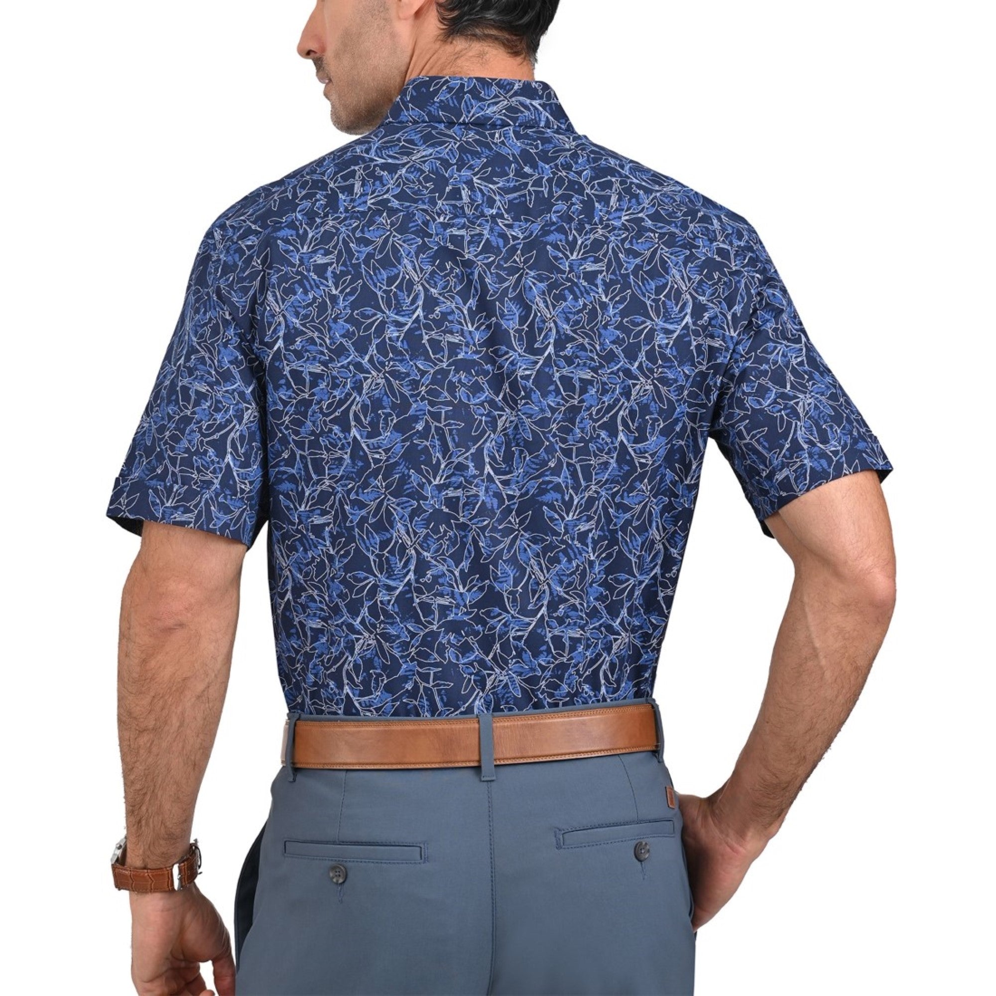 Camisa Yale  Manga Corta Regular Fit 3760 Azul Marino