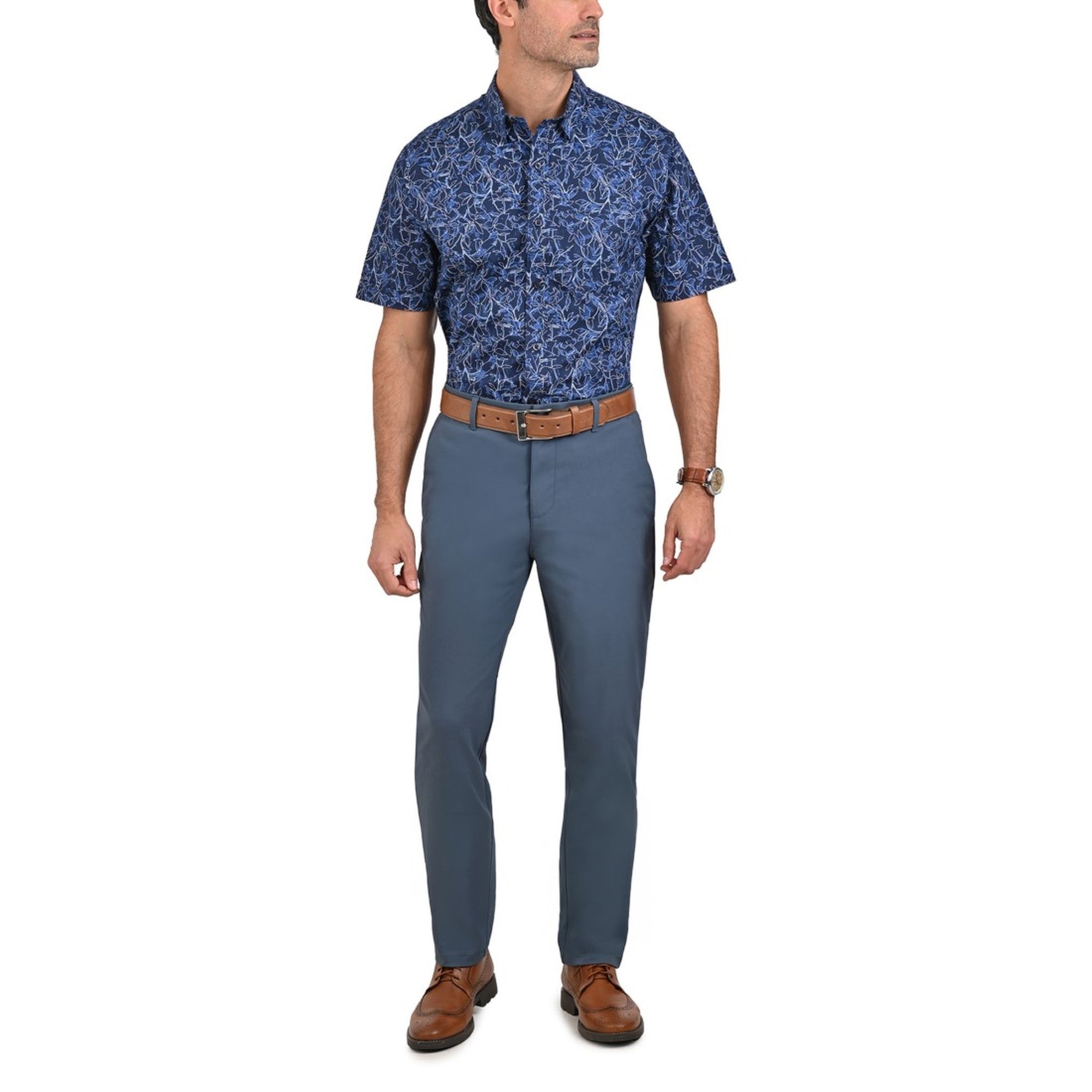 Camisa Yale  Manga Corta Regular Fit 3760 Azul Marino