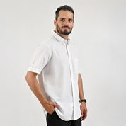 Camisa casual Yale Regular Fit Manga corta 7538 Blanco