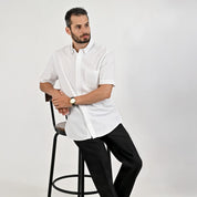 Camisa casual Yale Regular Fit Manga corta 7538 Blanco