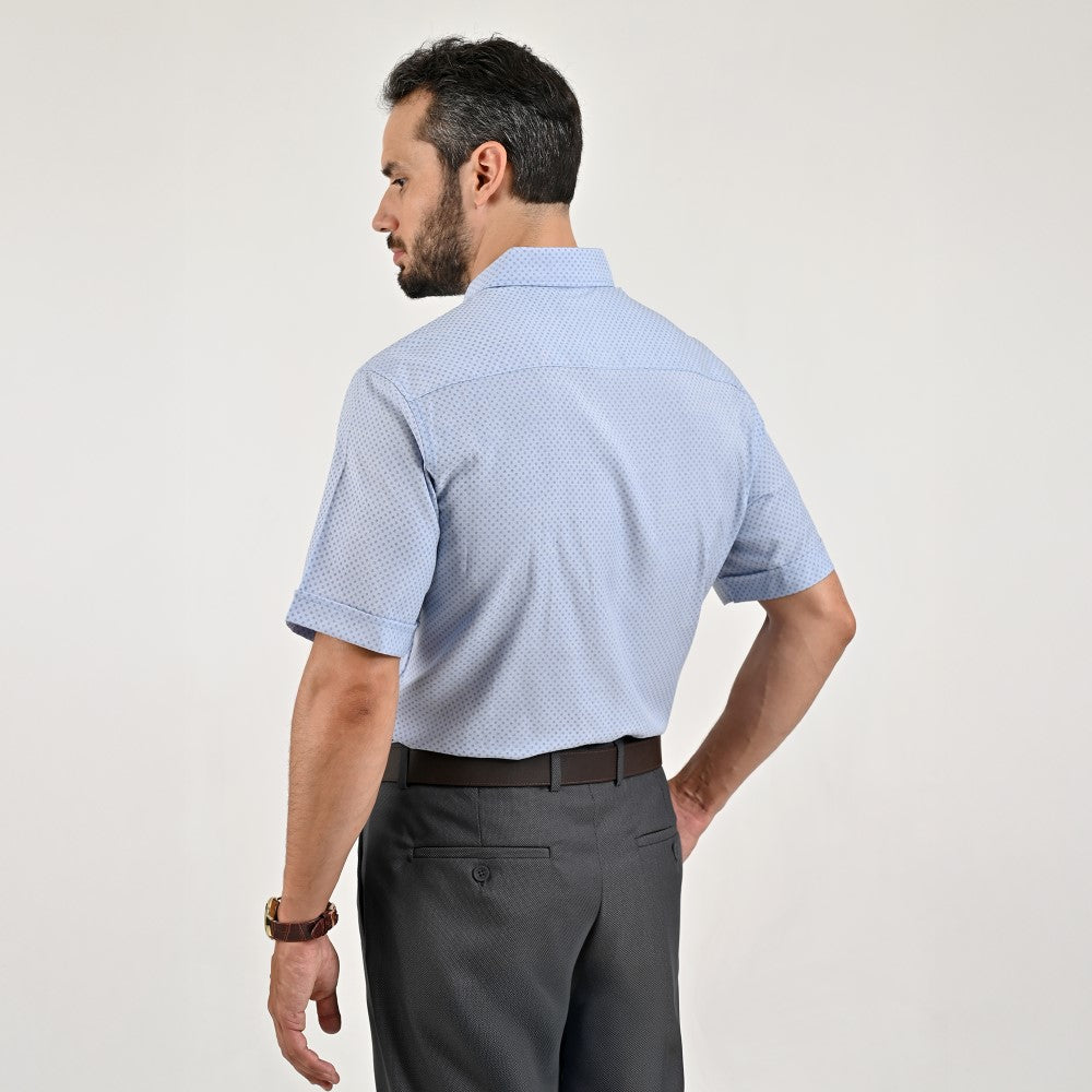 Camisa casual Yale Regular Fit Manga corta 7539 Azul