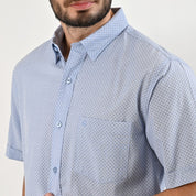 Camisa casual Yale Regular Fit Manga corta 7539 Azul