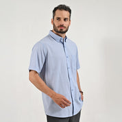 Camisa casual Yale Regular Fit Manga corta 7539 Azul