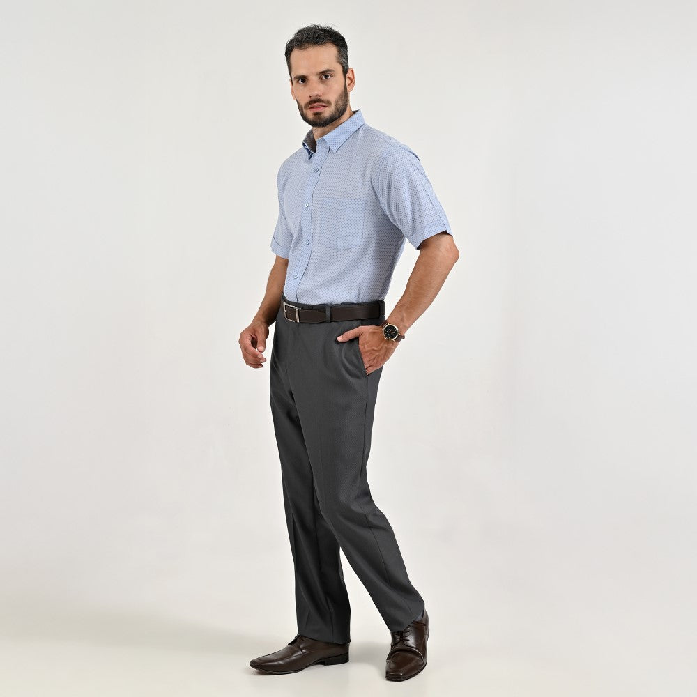 Camisa casual Yale Regular Fit Manga corta 7539 Azul