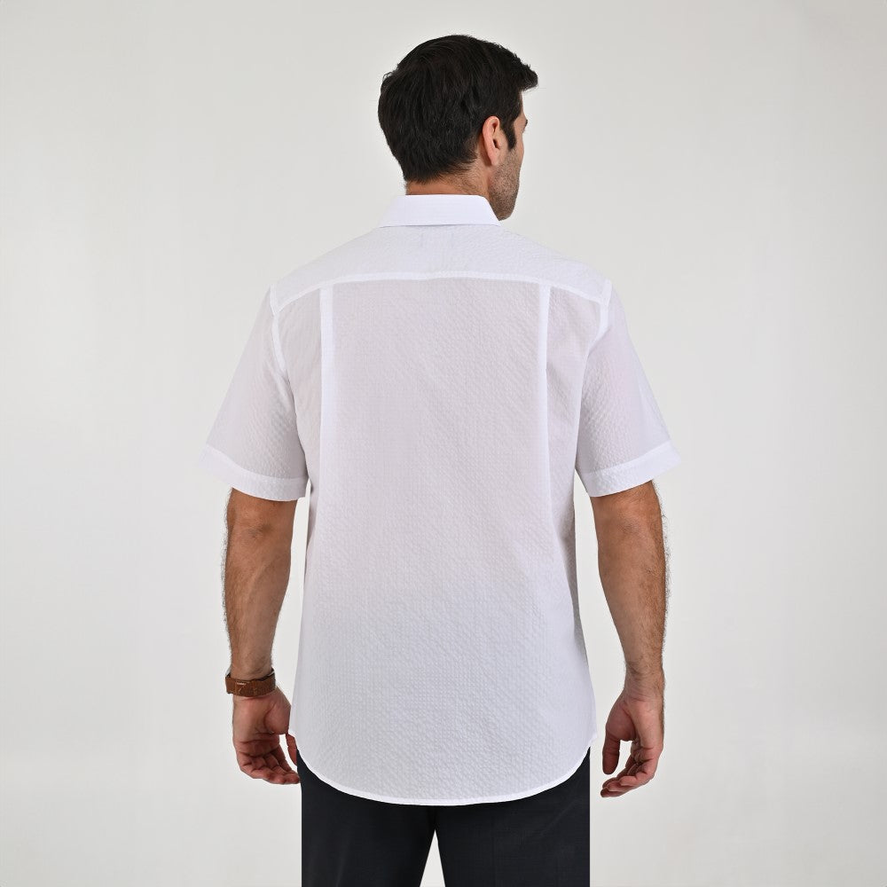 Camisa Yale Para Caballero Manga Larga Regular Fit 8044 Blanco