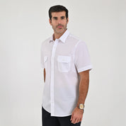 Camisa Yale Para Caballero Manga Larga Regular Fit 8044 Blanco