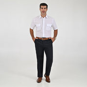 Camisa Yale Para Caballero Manga Larga Regular Fit 8044 Blanco