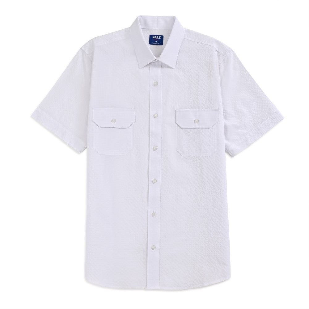 Camisa Yale Para Caballero Manga Larga Regular Fit 8044 Blanco