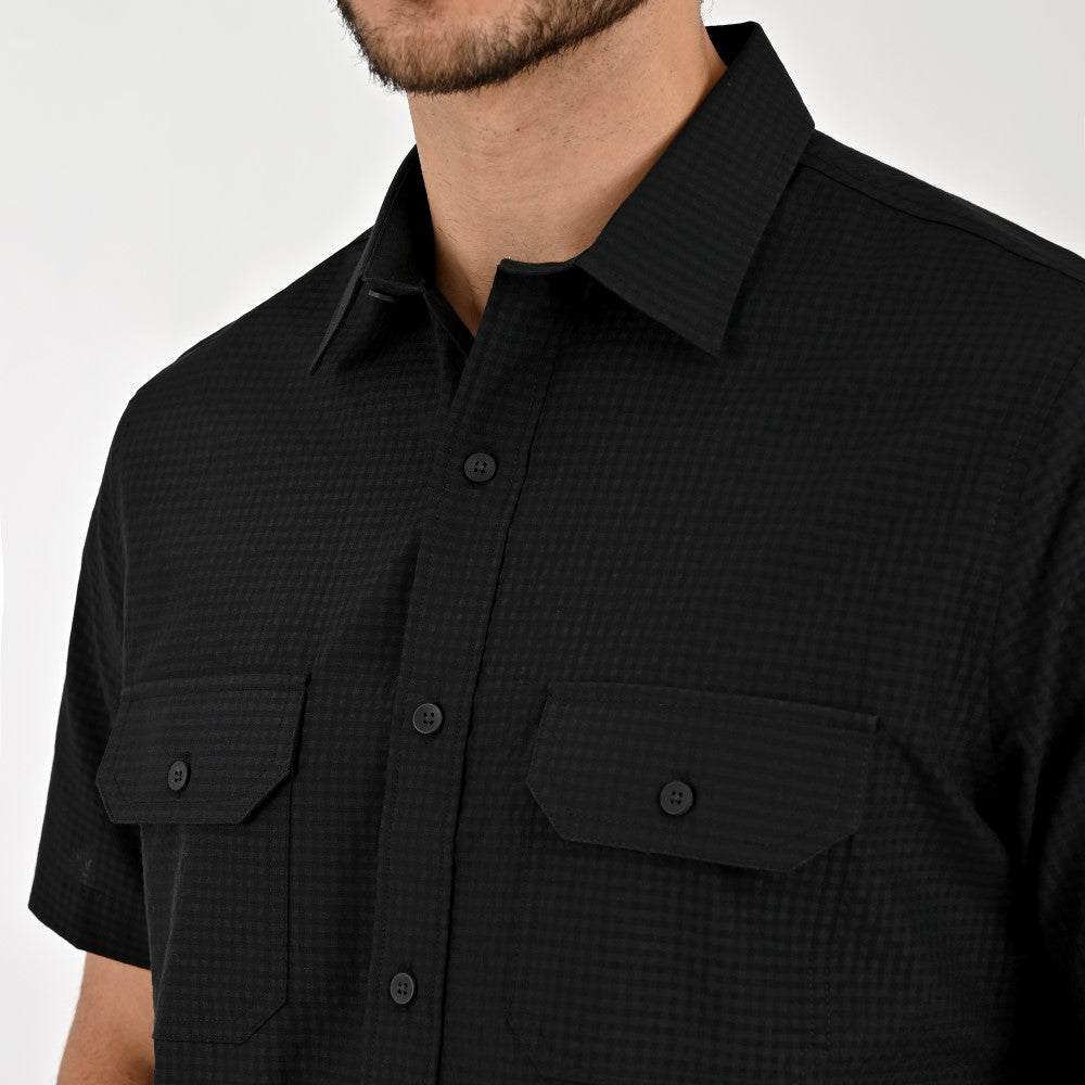 Camisa Yale Para Caballero Manga Larga Regular Fit 8044 Negro