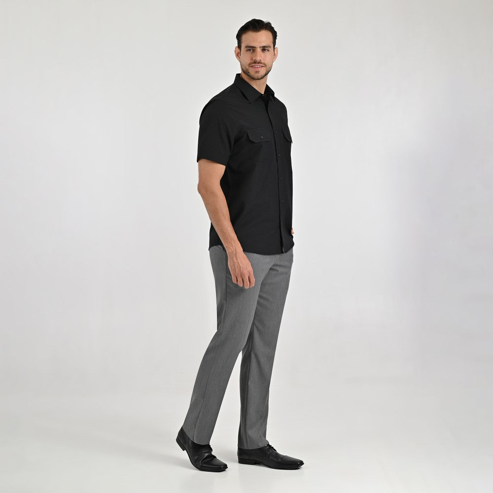 Camisa Yale Para Caballero Manga Larga Regular Fit 8044 Negro