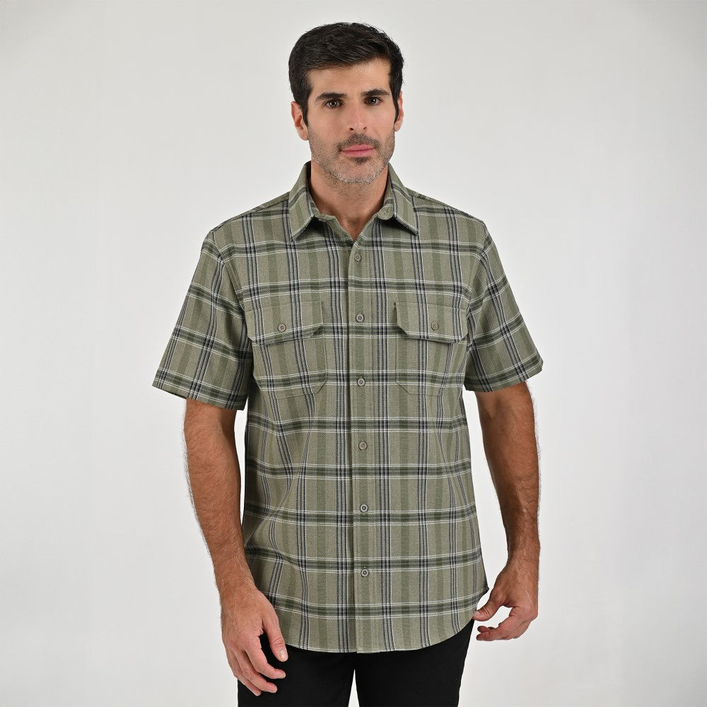 Camisa Yale Para Caballero Manga Larga Regular Fit 8047 Verde Militar
