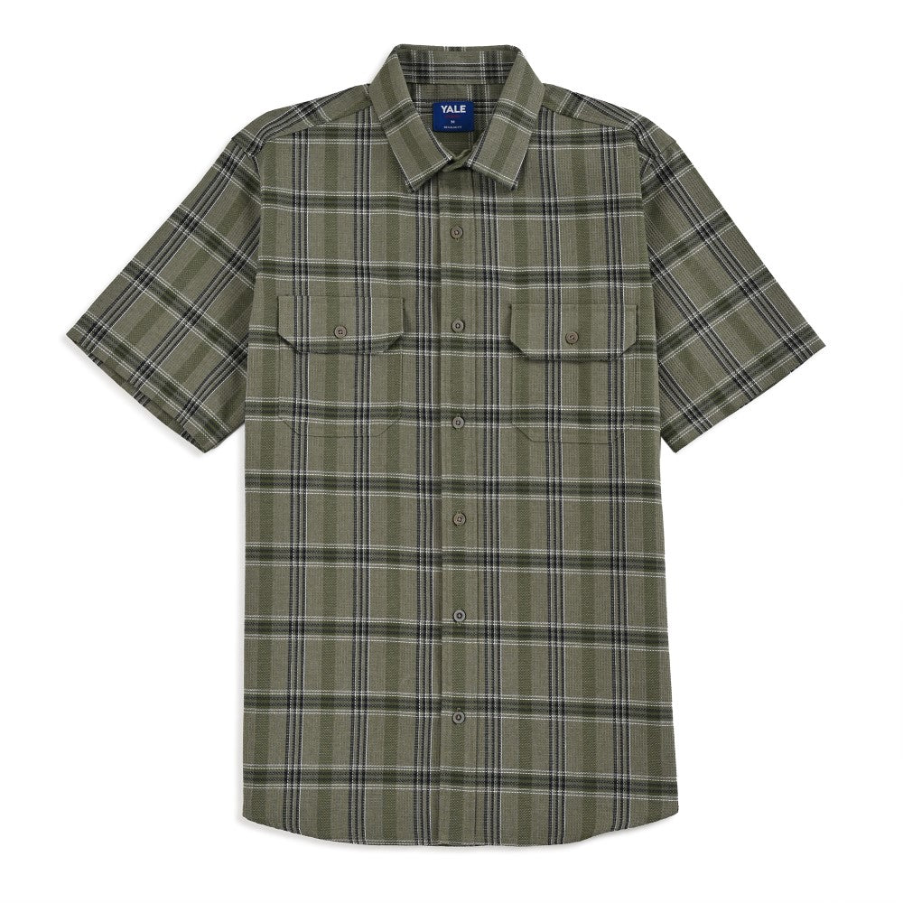 Camisa Yale Para Caballero Manga Larga Regular Fit 8047 Verde Militar