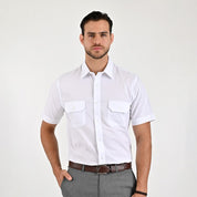 Camisa Yale Para Caballero Manga Larga Regular Fit 8073 Blanco