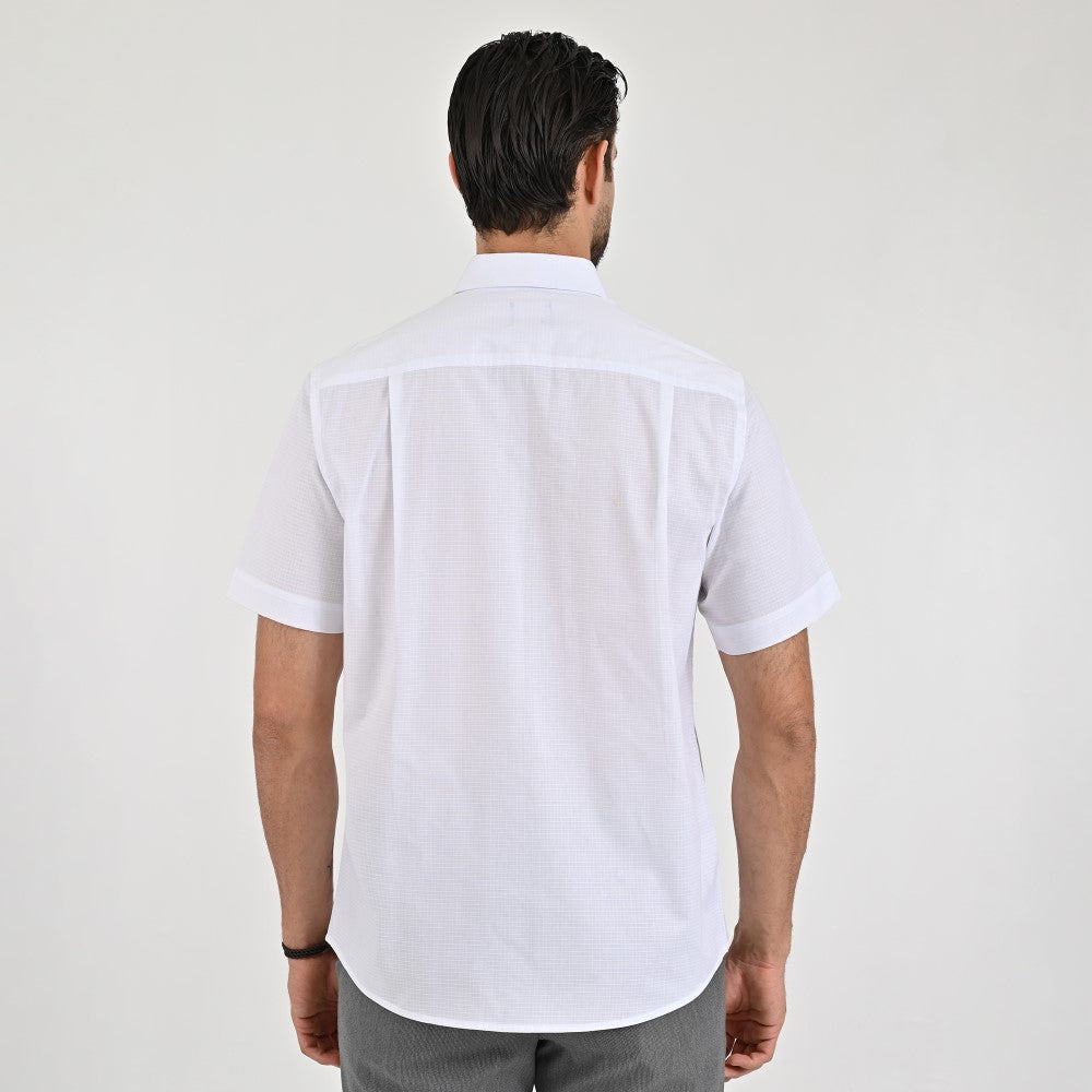 Camisa Yale Para Caballero Manga Larga Regular Fit 8073 Blanco
