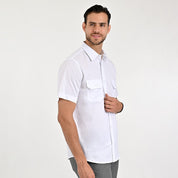 Camisa Yale Para Caballero Manga Larga Regular Fit 8073 Blanco