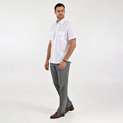 Camisa Yale Para Caballero Manga Larga Regular Fit 8073 Blanco