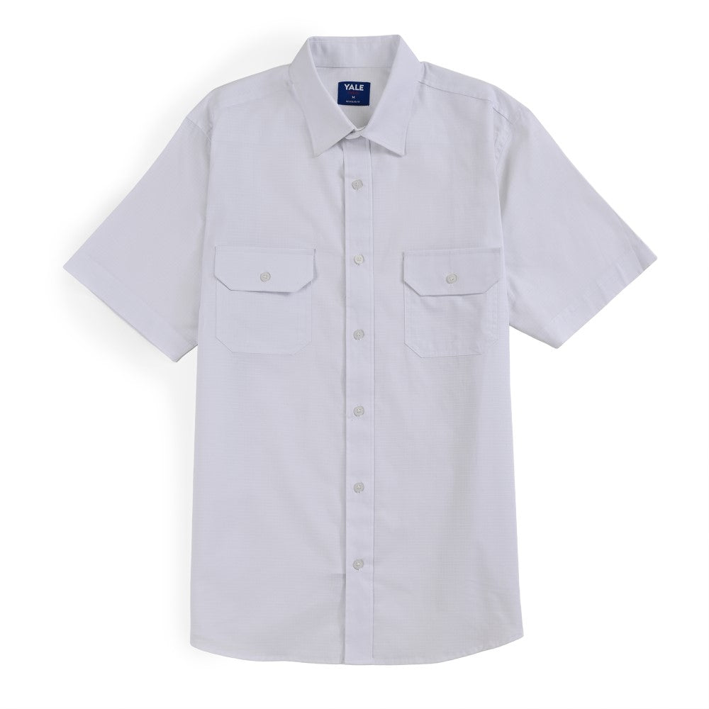 Camisa Yale Para Caballero Manga Larga Regular Fit 8073 Blanco