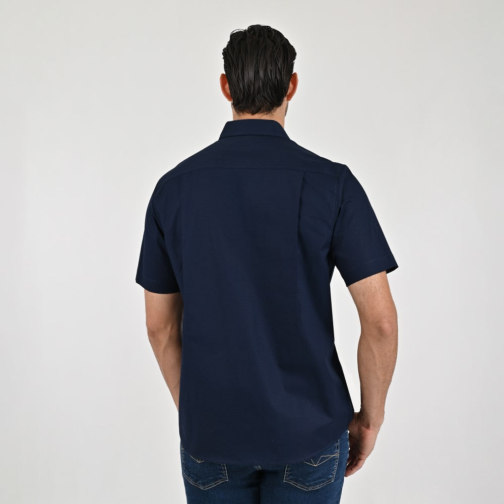 Camisa Yale Para Caballero Manga Larga Regular Fit 8073 Azul Marino