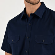 Camisa Yale Para Caballero Manga Larga Regular Fit 8073 Azul Marino
