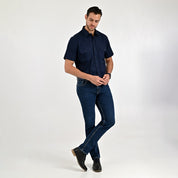 Camisa Yale Para Caballero Manga Larga Regular Fit 8073 Azul Marino