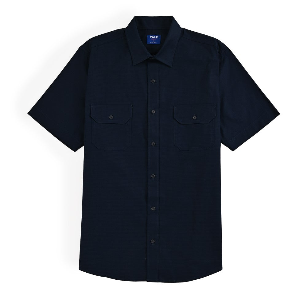 Camisa Yale Para Caballero Manga Larga Regular Fit 8073 Azul Marino