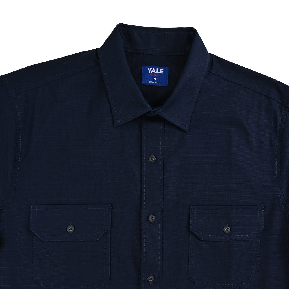 Camisa Yale Para Caballero Manga Larga Regular Fit 8073 Azul Marino