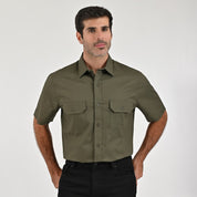 Camisa Yale Para Caballero Manga Larga Regular Fit 8073 Verde Militar