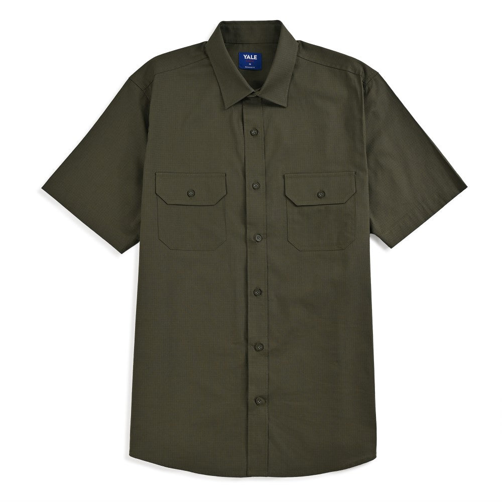 Camisa Yale Para Caballero Manga Larga Regular Fit 8073 Verde Militar
