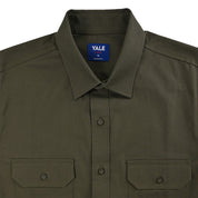Camisa Yale Para Caballero Manga Larga Regular Fit 8073 Verde Militar