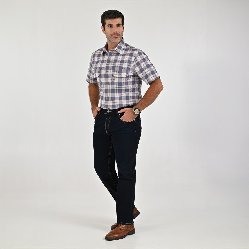 Camisa Yale Para Caballero Manga Larga Regular Fit 8211 Azul Acero
